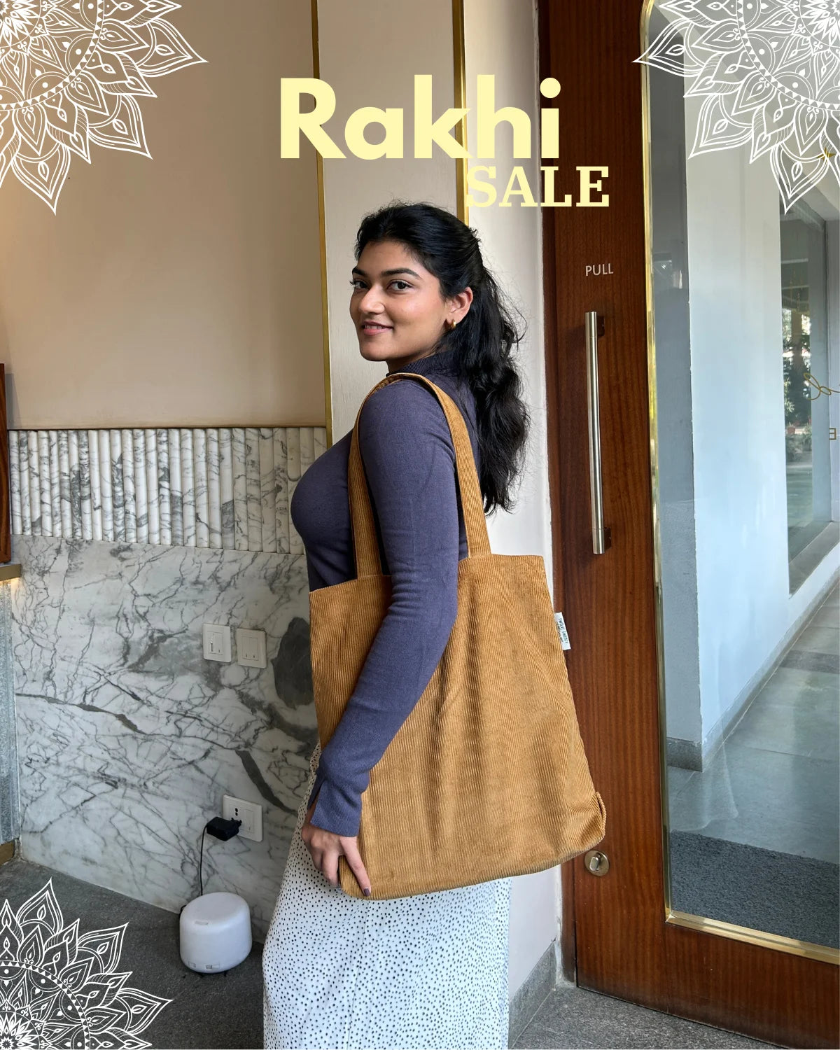 Caramel Corduroy Bag