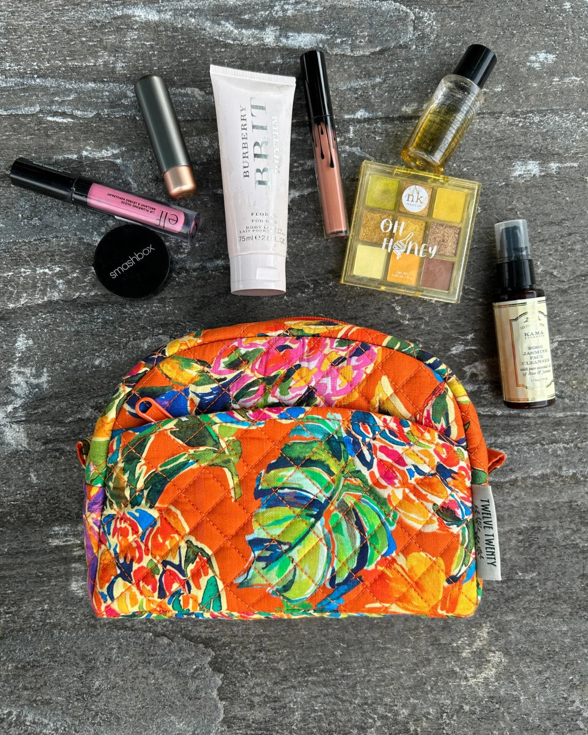 Makeup Bags (Set of 2) - Orange Tropical