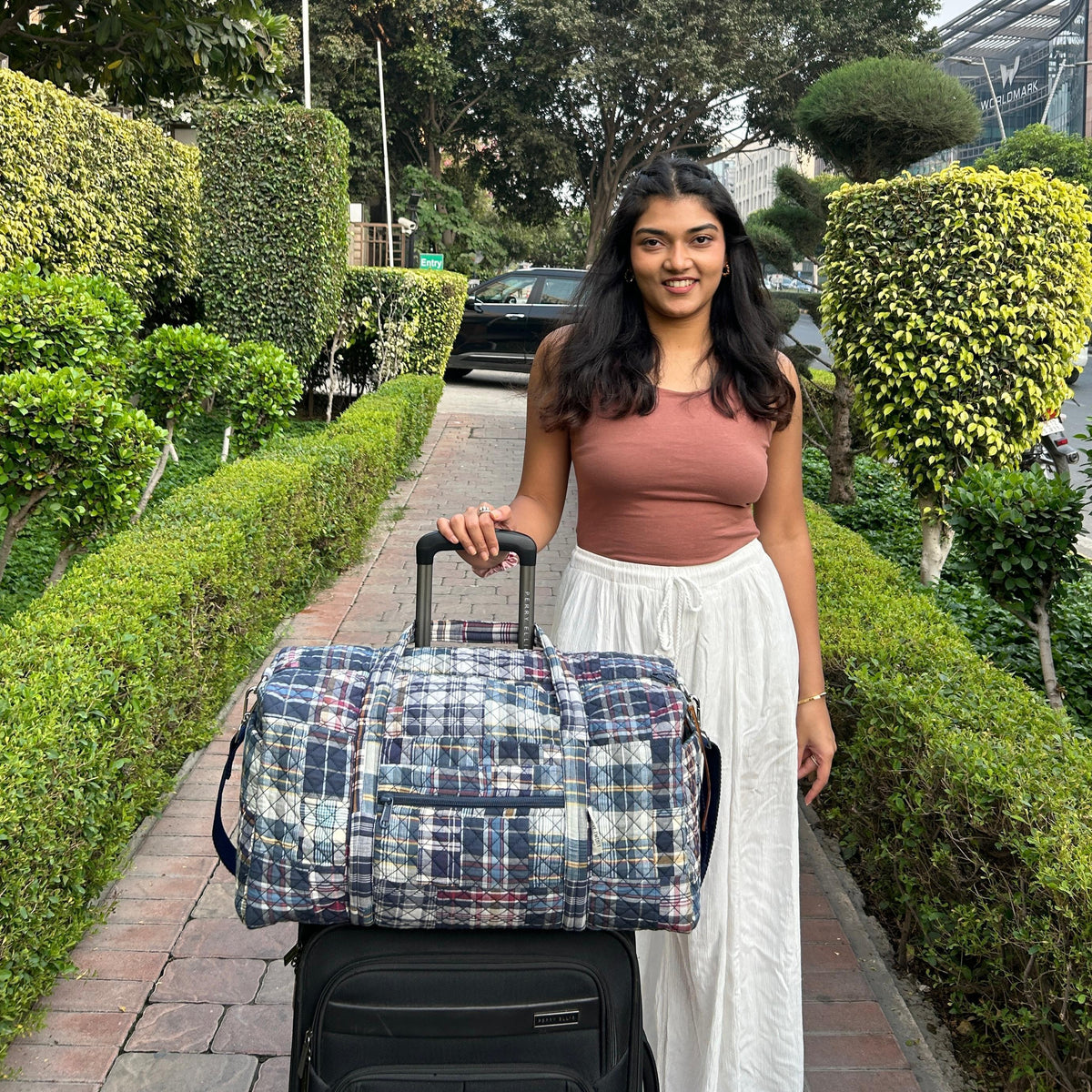 Duffle Bags - Blue Patchwork