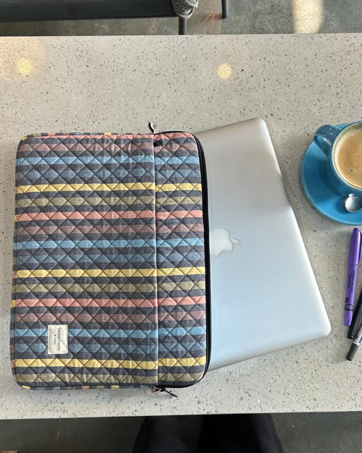 Laptop Sleeve W Pocket - Multi Stripes