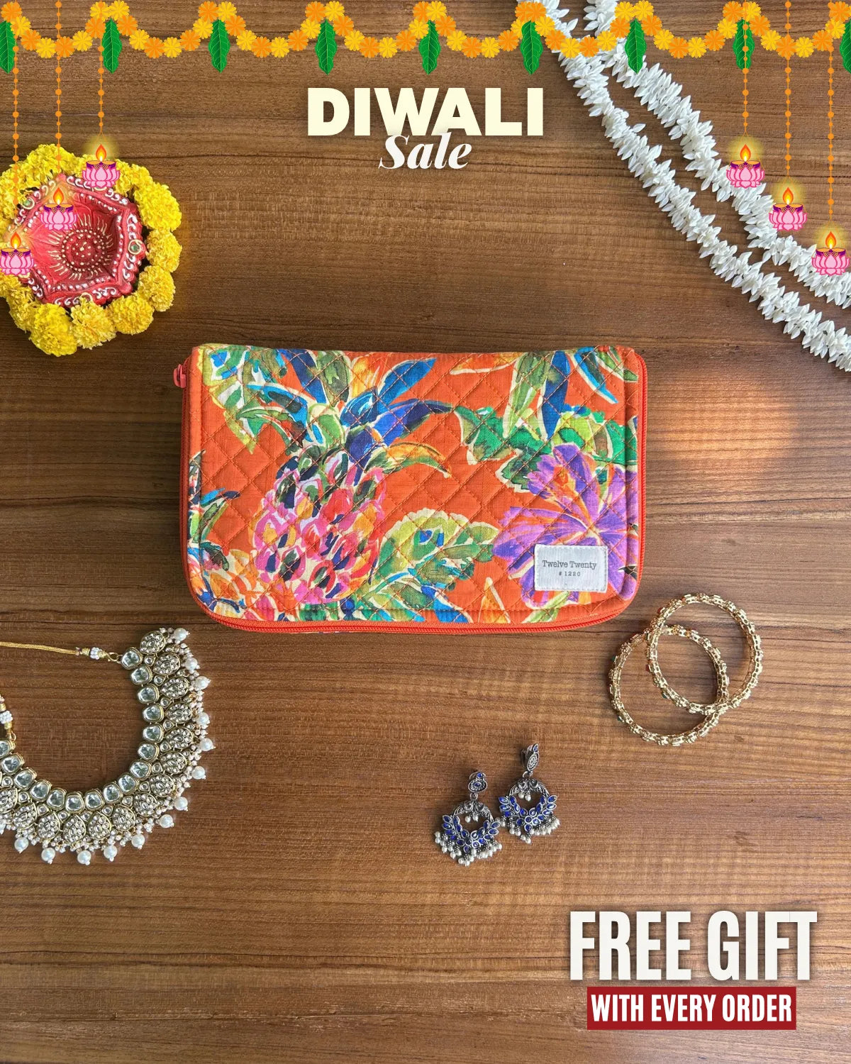 Jewellery Organizer - Orange Tropical