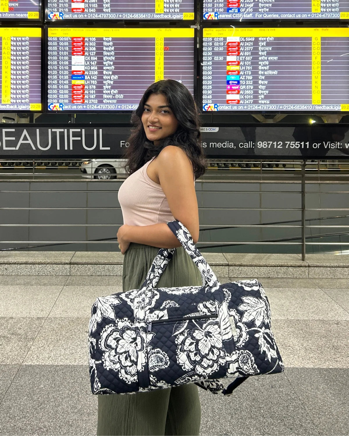 Duffle Bags - Carbon White Floral