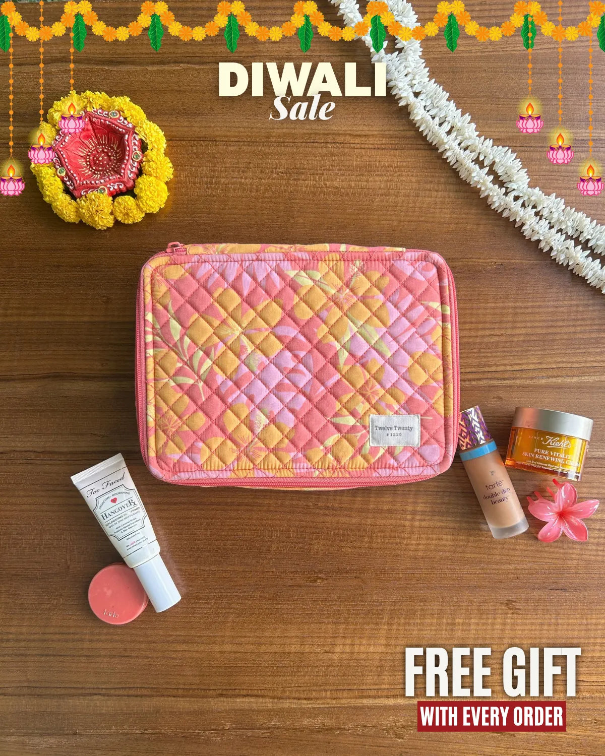Makeup Organizer - Pink Hawaiian