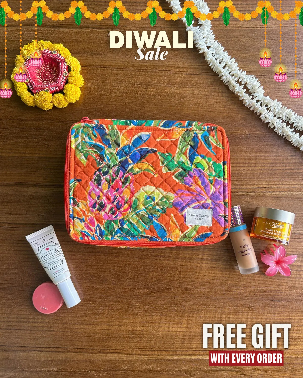 Makeup Organizer - Orange Tropical
