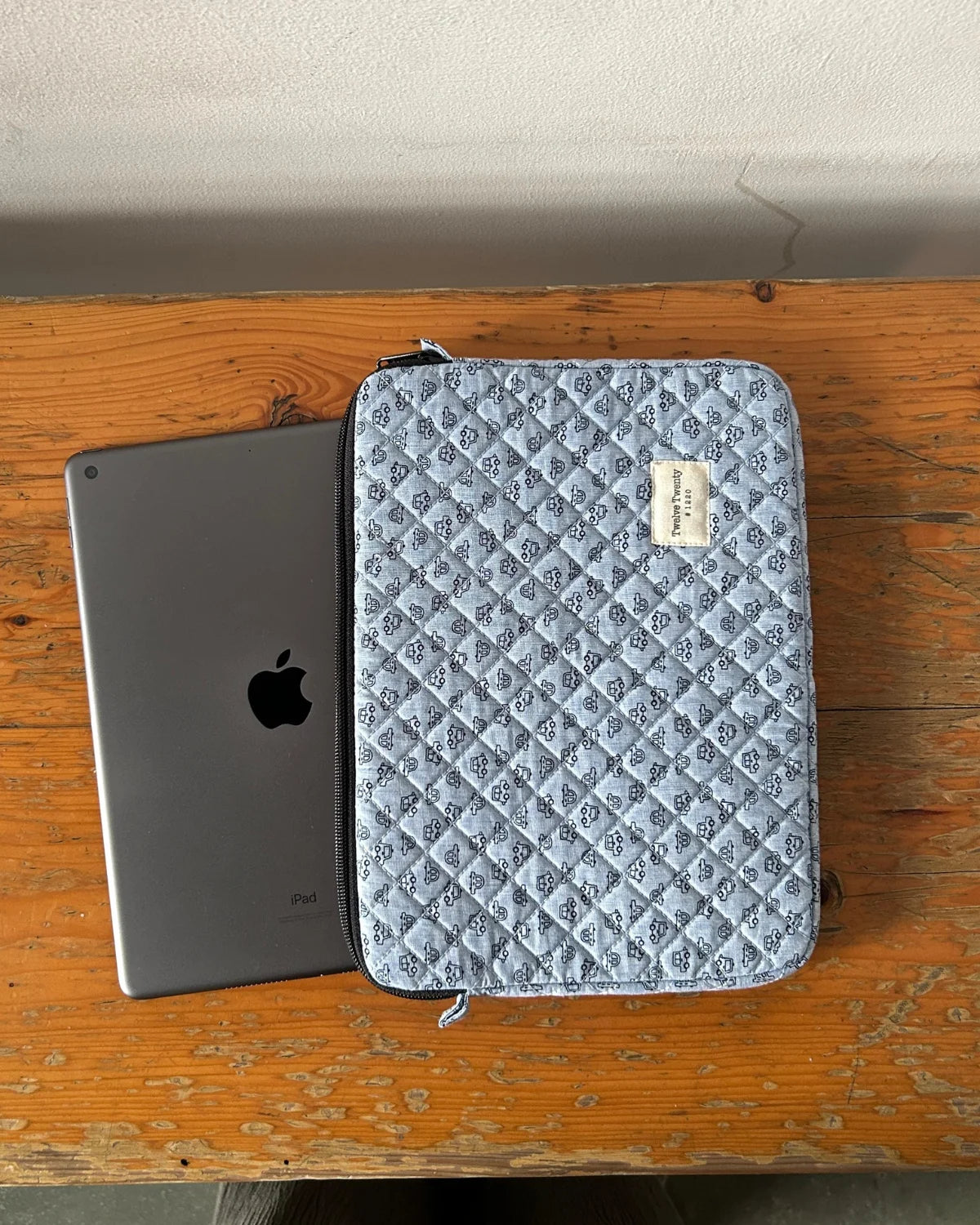 iPad/Tablet Sleeve - Denim Cars