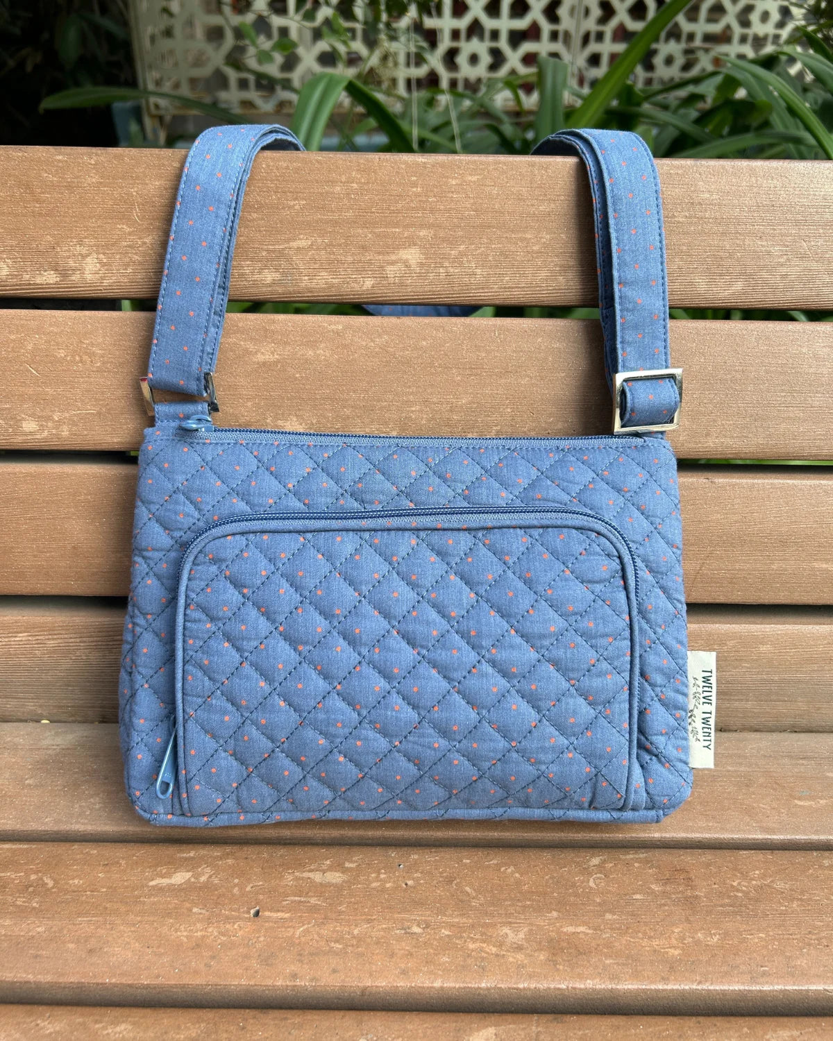 Sling Bag - Denim Dots