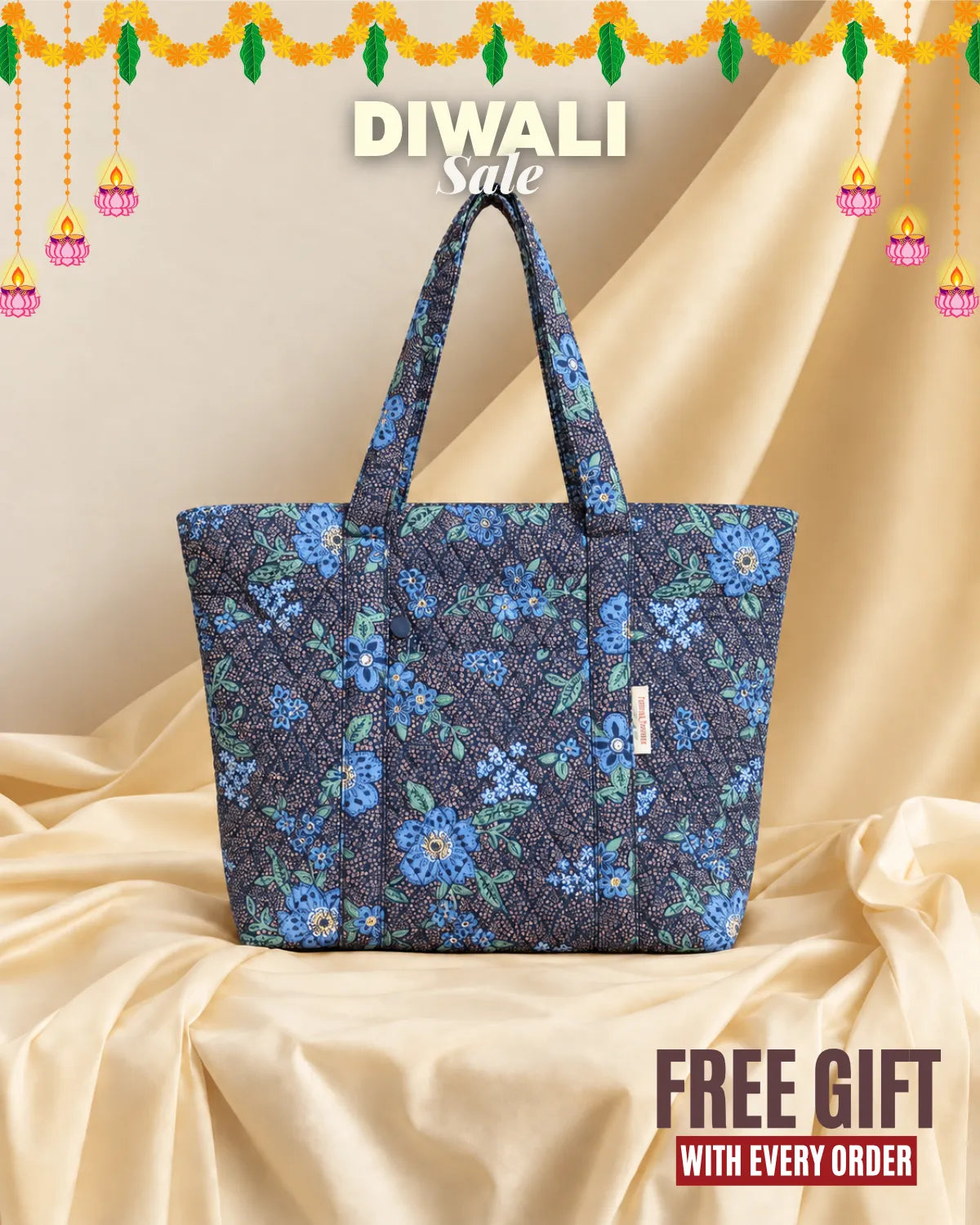 Tote Bag 2.0  - Navy Floral