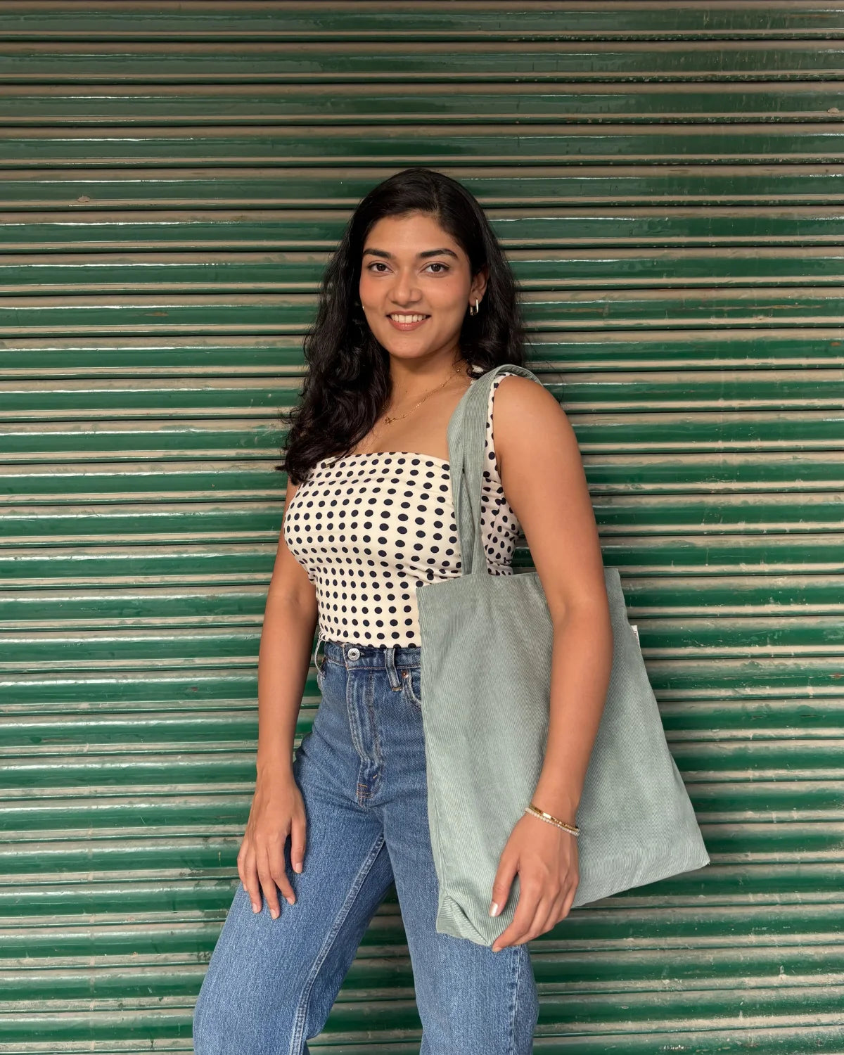 Sage Green Corduroy Bag
