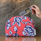 Printed travel cosmetic bag