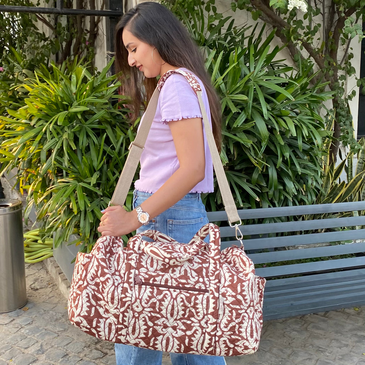 Duffle Bags - Brown Batik