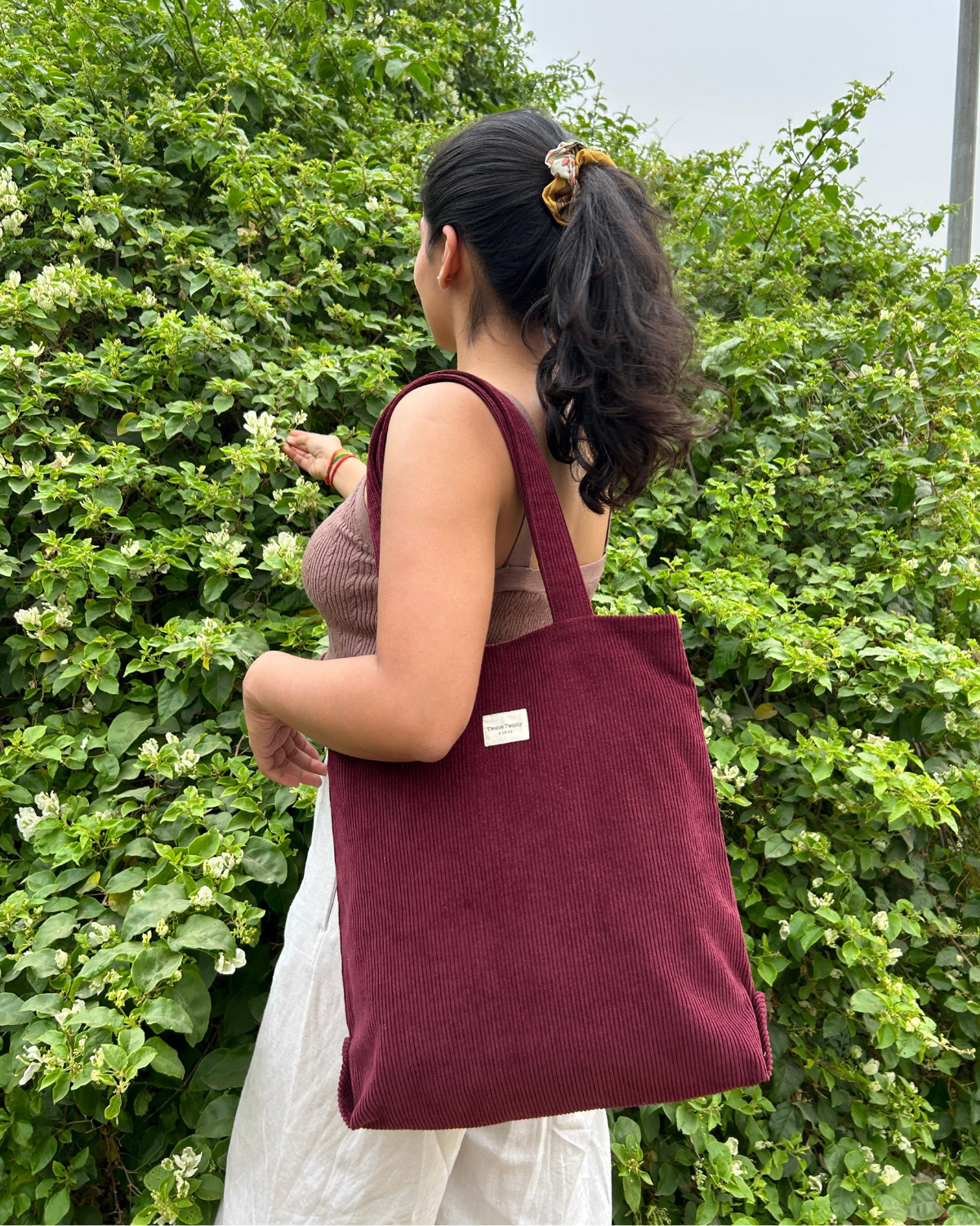 Maroon Corduroy Bag