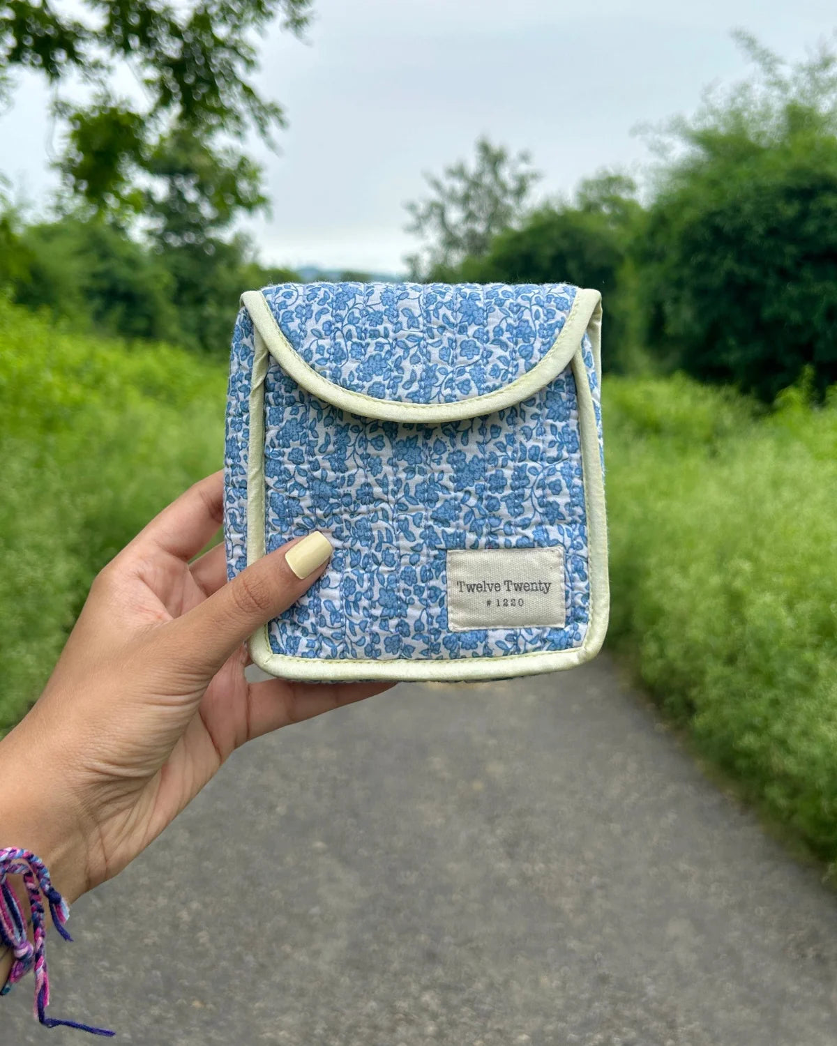 Sanitary Pouch - Blue Floral