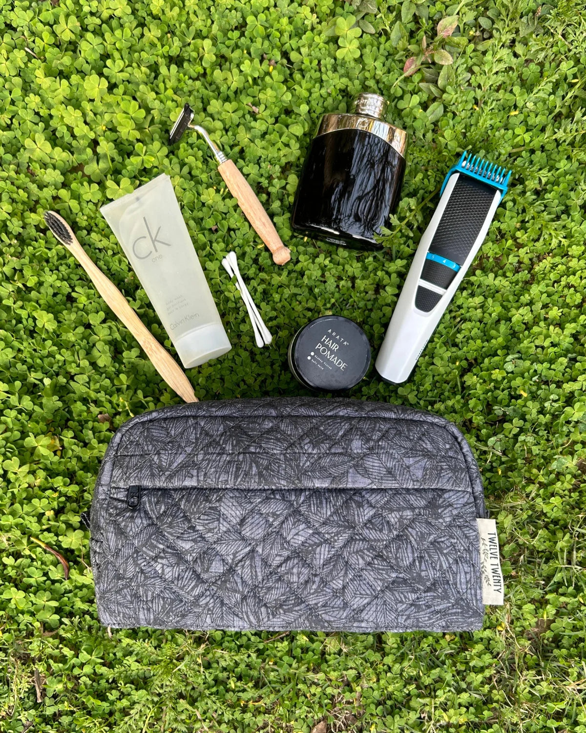 Men's Vanity - Grey Palmleaves