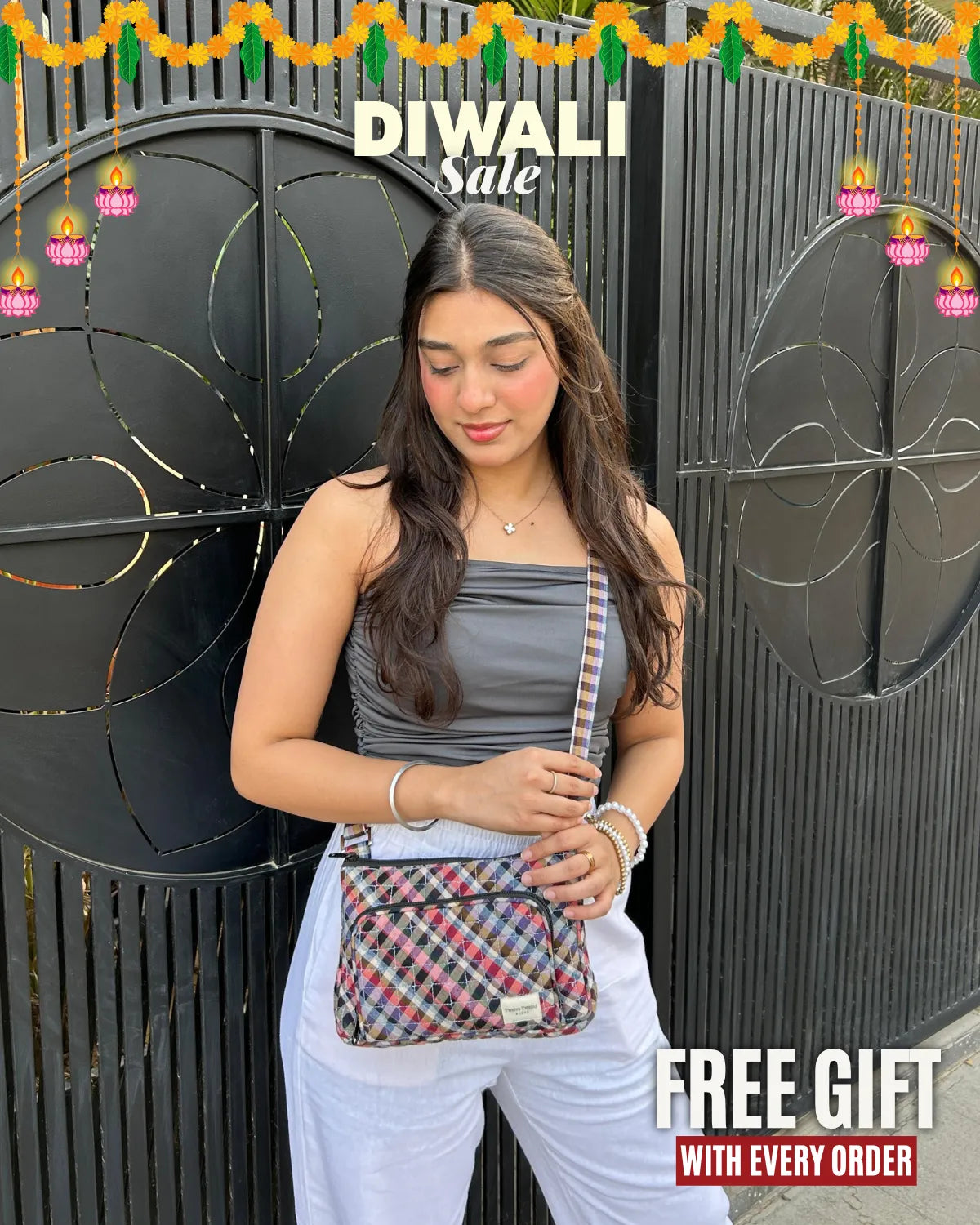 Sling Bag - Multi Checks