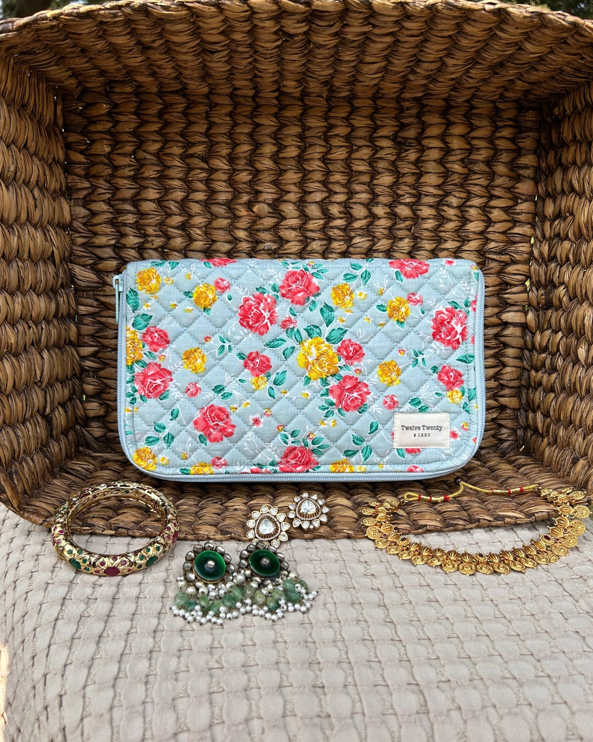Jewellery Organizer - Mint Roses