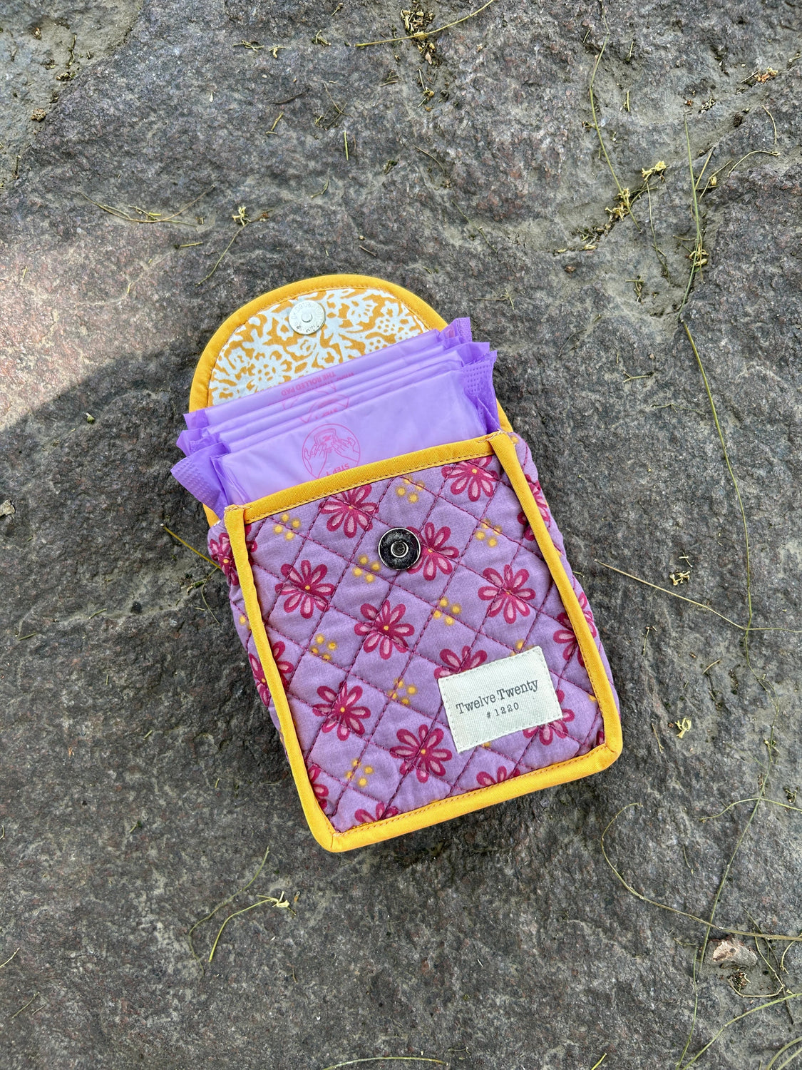 Sanitary Pouch - Purple Daisies